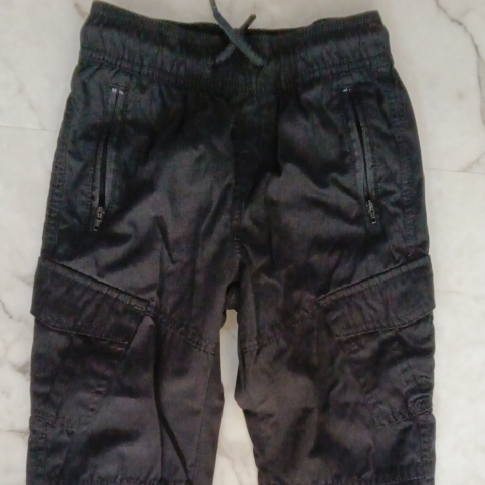 Colorful Planet Black Cargo Pants for Kids.
